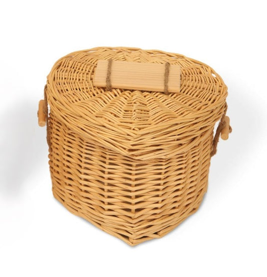 Willow Loving Heart Urn (Natural) – Available in XL Adult & Medium Sizes