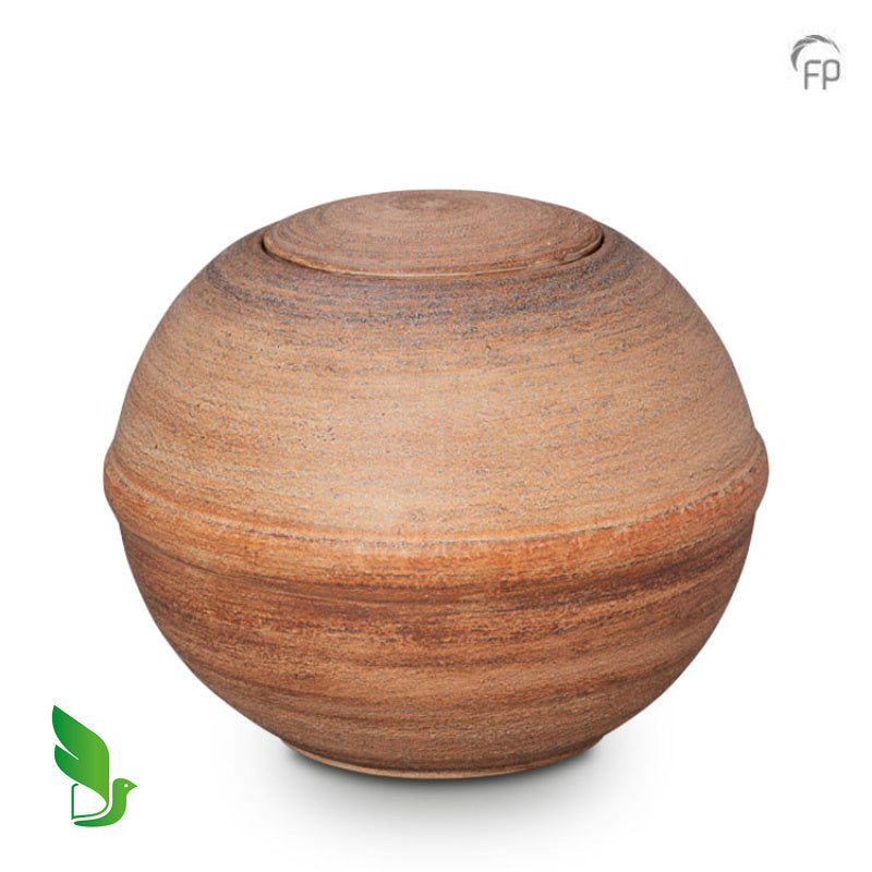 Biodegradable Round Urn (Natural) - Adult
