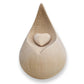 Wooden Teardrop Urn (Light Wood)