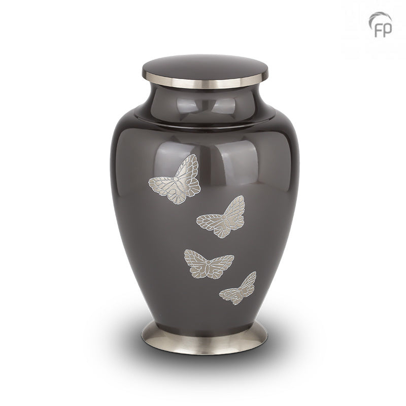 Brass Butterfly Urn (Grey)