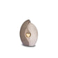 Ceramic Urn (Natural with Gold Heart)