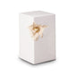 Ceramic Art Urn (White with Gold Heart)
