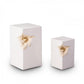 Ceramic Art Urn (White with Gold Heart)