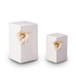 Ceramic Art Urn (White with Gold Heart)