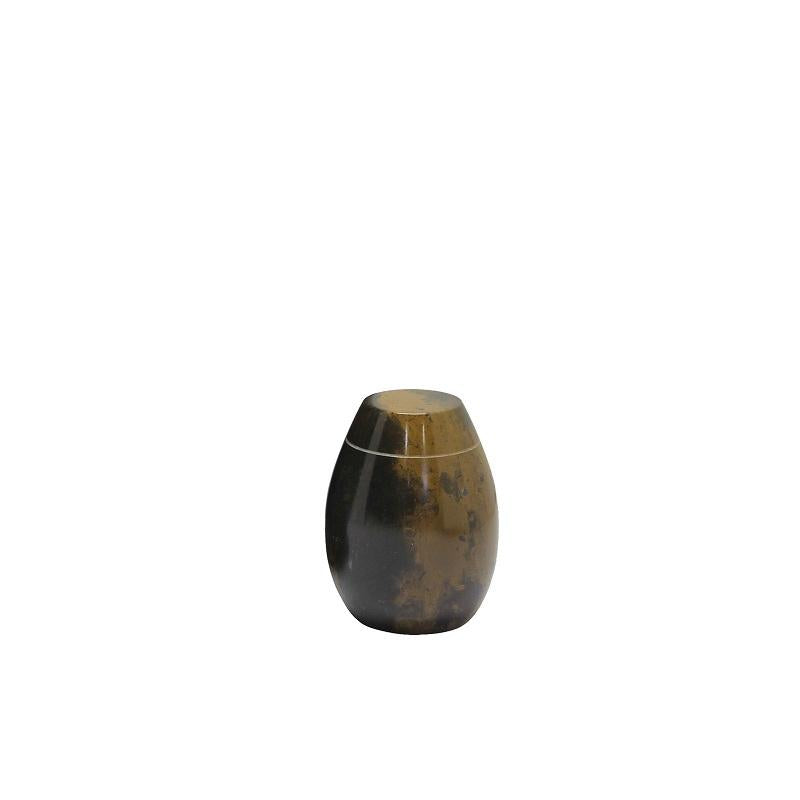 Marble Urn (Black with Burnt Orange) - Adult & Keepsake