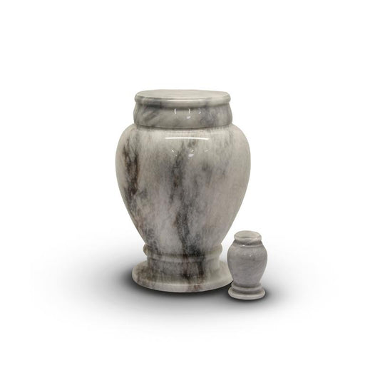 Marble Urn (Mottled Grey) - Adult & Keepsake