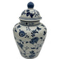 Ceramic Lotus Urn (Blue and White) Companion