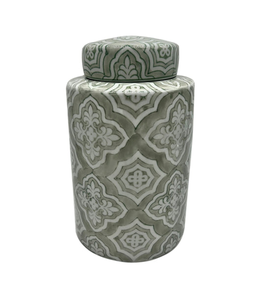 Ceramic Patterned Urn (Sage) Adult