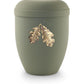 Arboform Gold Leaves Urn (Olive Green) - XL Adult