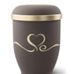 Arboform Fluid Heart Urn (Brown and Gold) - XL Adult