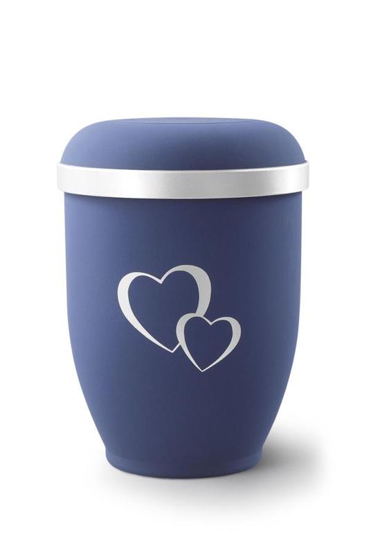 Arboform Entwined Hearts Urn (Blue and Silver) - XL Adult