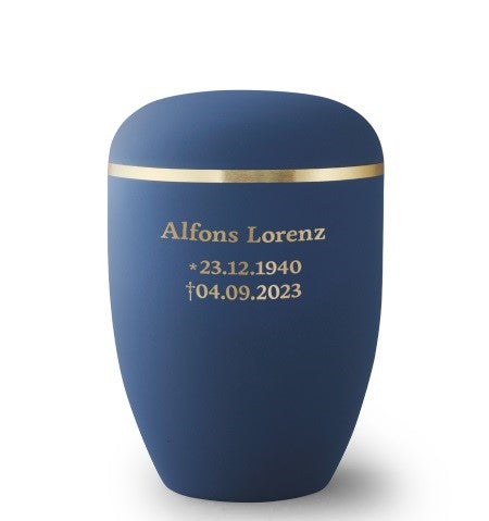 Arboform Gold Border Urn (Navy) - XL Adult
