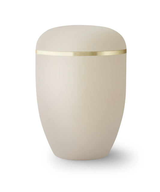 Arboform Gold Border Urn (Cream) - XL Adult