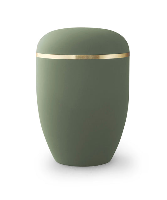 Arboform Gold Border Urn (Olive Green) - XL Adult