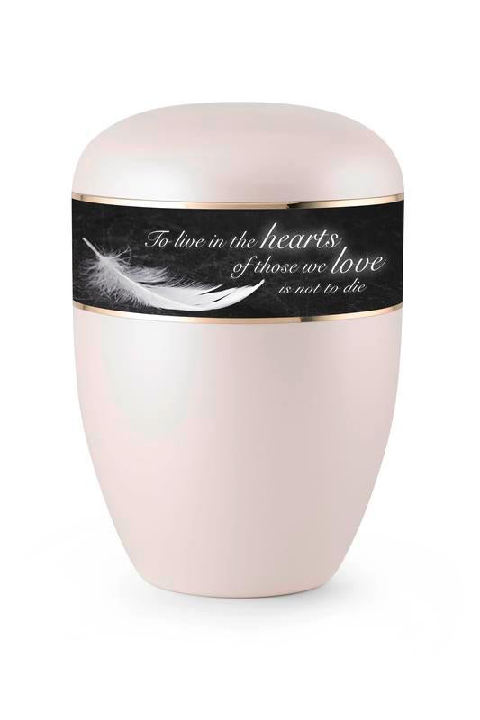 Arboform Feather Border Urn (White) – Adult