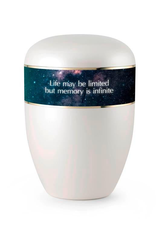 Arboform Galaxy Border Urn (White) - Adult