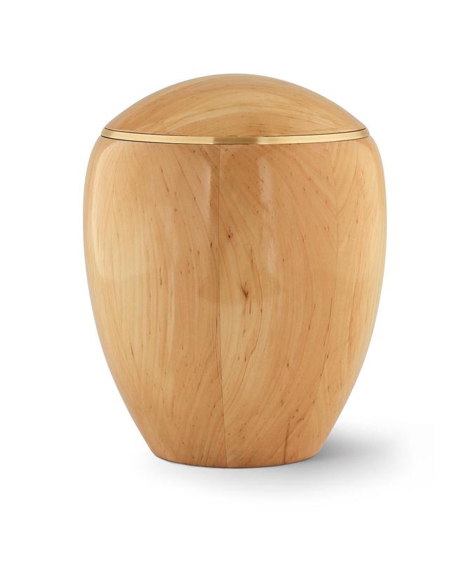 Wooden Round Top Urn (Natural Wood and Teak) XL Adult