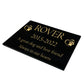 Dog Memorial Plaque – Premium Black Granite (Paw & Heart Design) – Available in Standard & Large Sizes