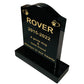 Granite Memorial Ogee Headstone – Small Size- For Pets with Paw & Heart- Free Personalised Engraving