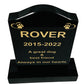 Granite Memorial Ogee Headstone – Small Size- For Pets with Paw & Heart- Free Personalised Engraving
