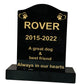 Granite Memorial Ogee Headstone – Small Size- For Pets with Paw & Heart- Free Personalised Engraving