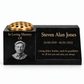 Granite Memorial Vase with Portrait and Plaque Combination, Solid Granite, 16x6x6inchs, 20KG, Includes Flower Pot Insert