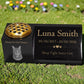 Cat Memorial Granite Photo Vase & Plaque Combination