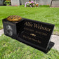 Dog Memorial Granite Photo Vase & Plaque Combination