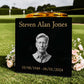 Granite Memorial Vase Engraved Photo Solid Granite Free Personalised Gold Engraving Includes Metal Flower Pot Insert
