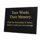 Personalised Granite Memorial Plaque with Stand - Built To Last Forever