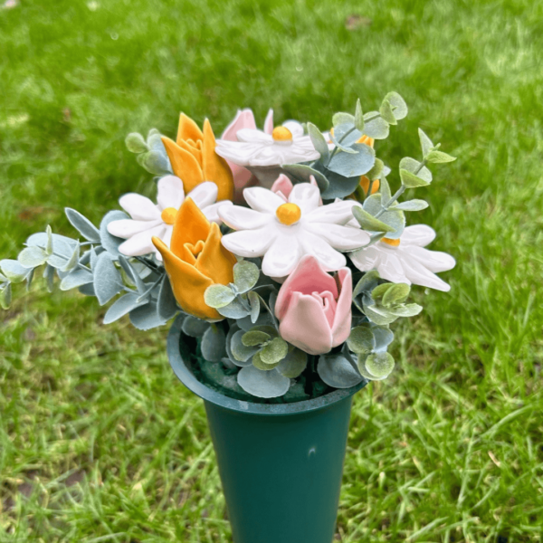 Colourful Garden Grave Pot