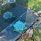Single Blue Ceramic Rose