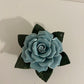 Single Blue Ceramic Rose