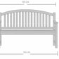 Bowback Teak Memorial Bench – Engraved Directly Into the Wood
