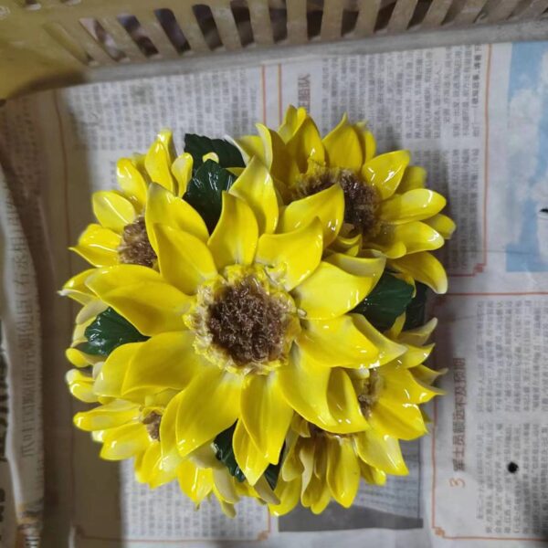 Cluster of Ceramic Sunflowers