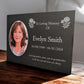 Photo Slate Memorial Plaque,  Carnation, Add a Portrait & Personalised Text | 35×25cm (14×10”)