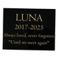 Cat Memorial Plaque – Premium Black Granite (Plain Solid Design) – Available in Standard & Large Sizes
