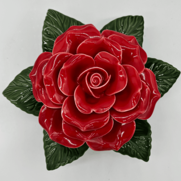 Single Red Ceramic Rose