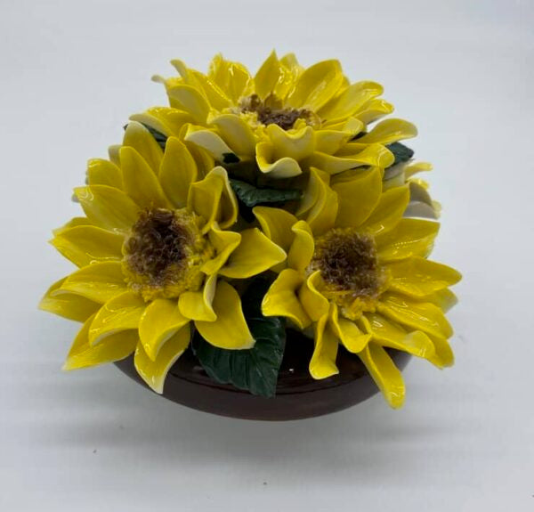 Cluster of Ceramic Sunflowers