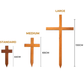 Personalised Mahogany Memorial Cross, Feather – Durable Wooden Grave Marker for Outdoor Use