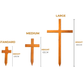 Personalised Mahogany Memorial Cross – Durable Wooden Grave Marker for Outdoor Use