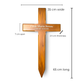 Personalised Mahogany Memorial Cross, Feather – Durable Wooden Grave Marker for Outdoor Use