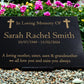 Granite Memorial Plaque, Crosses, Personalised, Stand Incluced