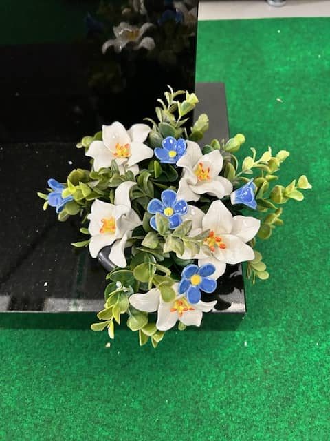 Forget-Me-Not & Lily Grave Pot