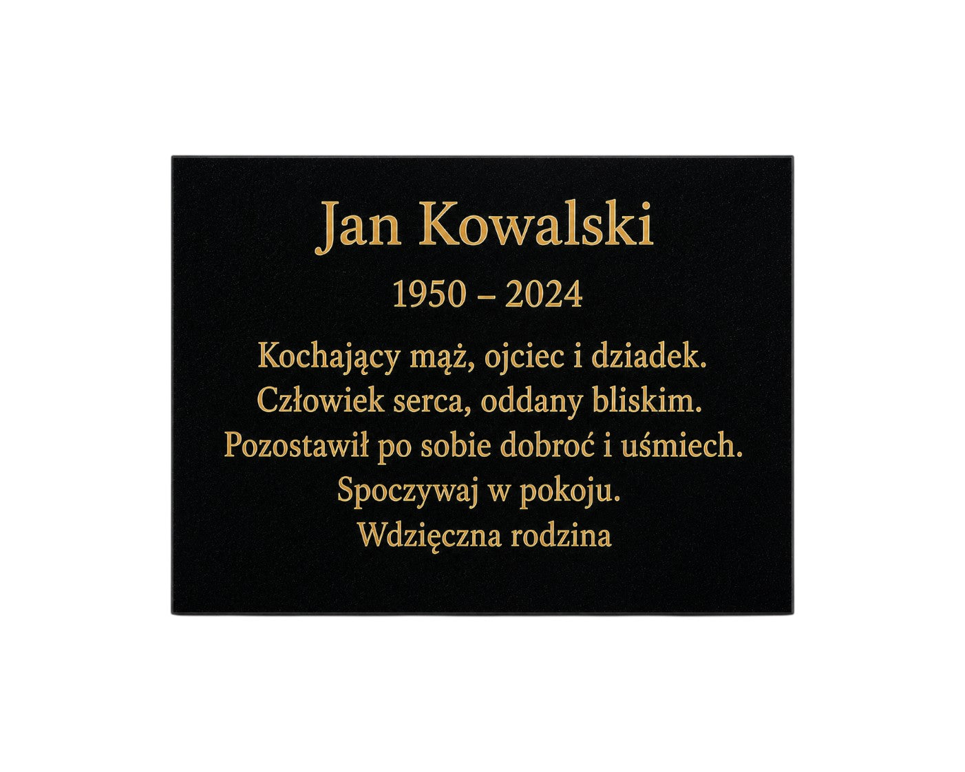 Personalised Granite Memorial Plaque with Stand - Built To Last Forever Polish