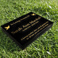 Granite Memorial Tablet, Dove – Personalised Gold Engraving on Black Granite (15x12x2 inches, 20kg)