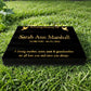 Granite Memorial Tablet, Dove – Personalised Gold Engraving on Black Granite (15x12x2 inches, 20kg)