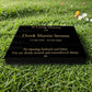 Granite Memorial Tablet – Polished Black Stone – Free Personalised Gold Engraving (15x12x2 inches, 20kg)