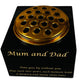 Granite Rectangle-Shaped Memorial Vase, Premium Black with Gold Metal Flower Pot Insert- 6x6x4 Inches