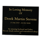 Granite Memorial Tablet – Polished Black Stone – Free Personalised Gold Engraving (15x12x2 inches, 20kg)